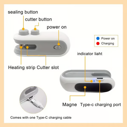 🔥Mini Bag Sealer with Cutter and Magnet